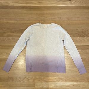Lou and Grey size xs sweater, purple cream heather dip dye
